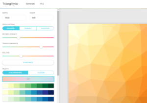Trianglify Background Generator